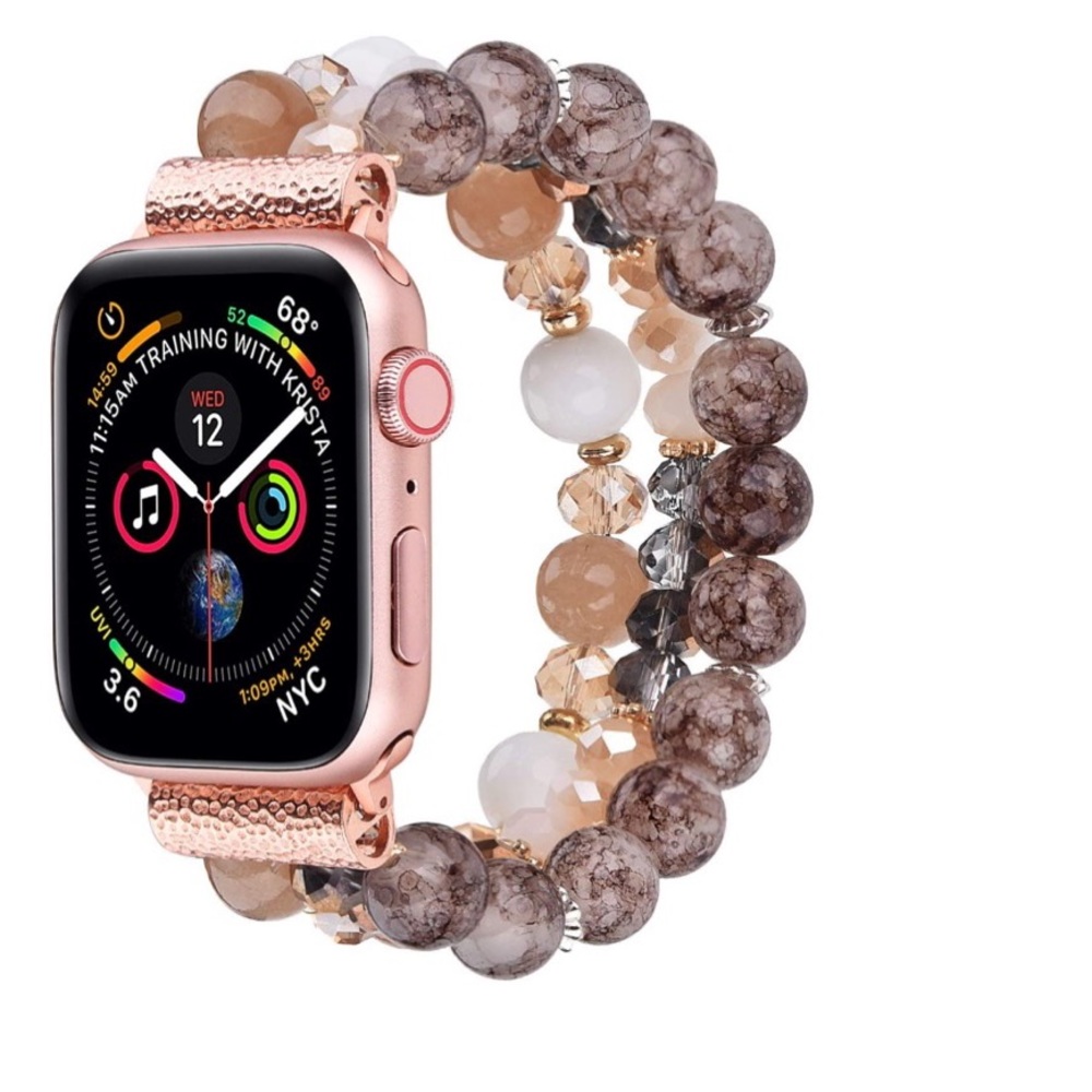 For Apple Watch Band Elastic Beaded Bracelet Only Series 5/4/3/2/1